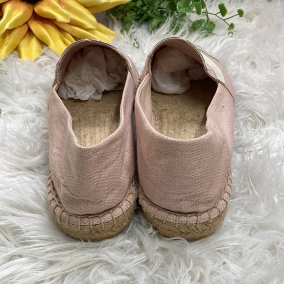 Tory Burch Poppy Pink Espadrilles slip-on Flats Size 10 - Picture 5 of 7